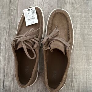Zara Men's Tan Suede Loafers